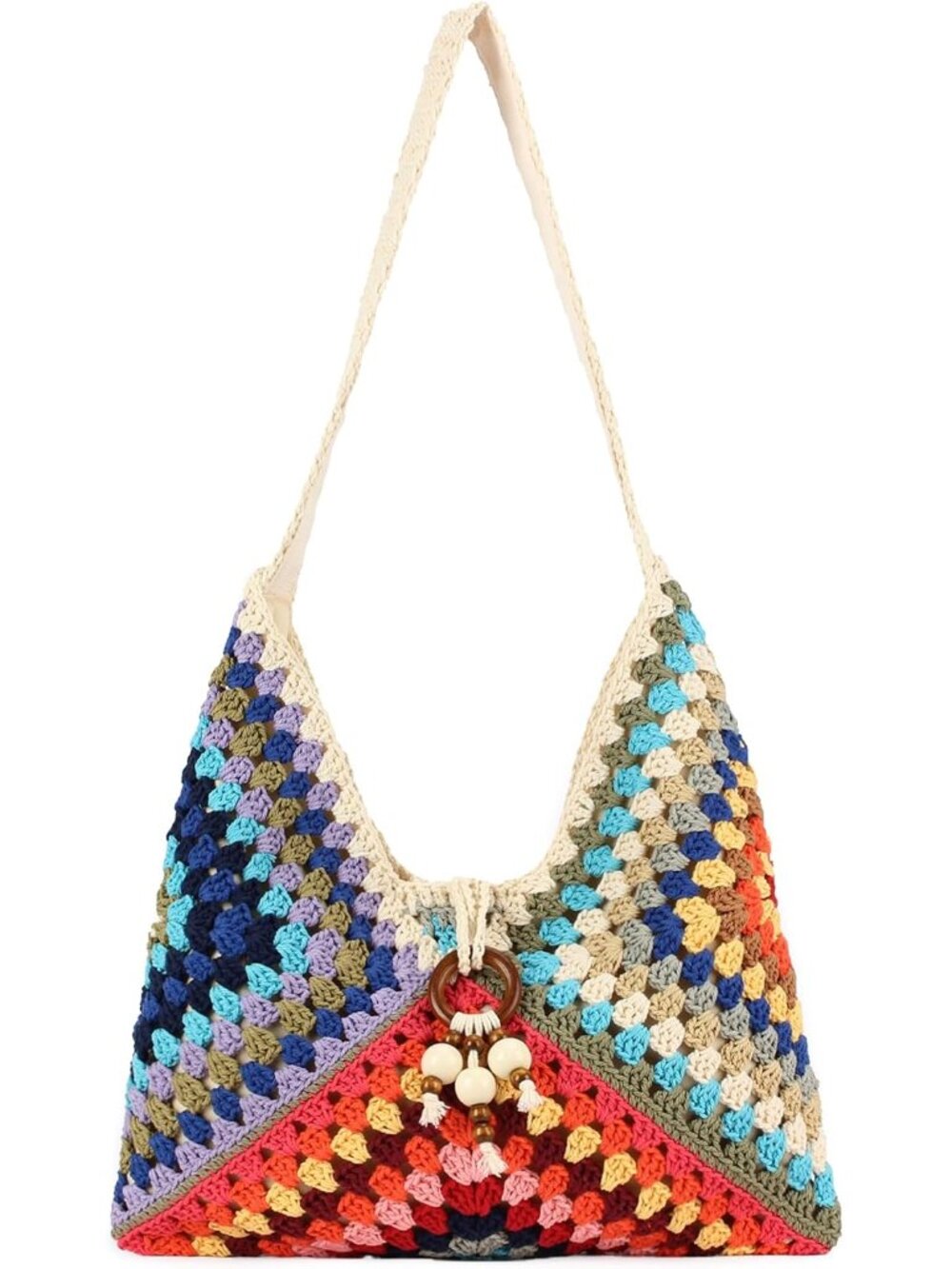 Crochet Hobo Bag for Women Summer Vacation Beach Tote Handbags Boho Bohemian Eth
